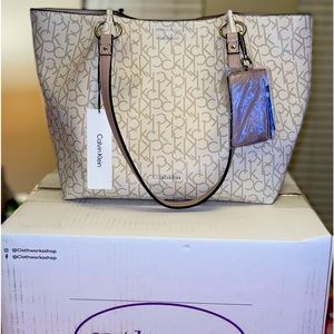 Calvin Klein Tanya Monogram Tote